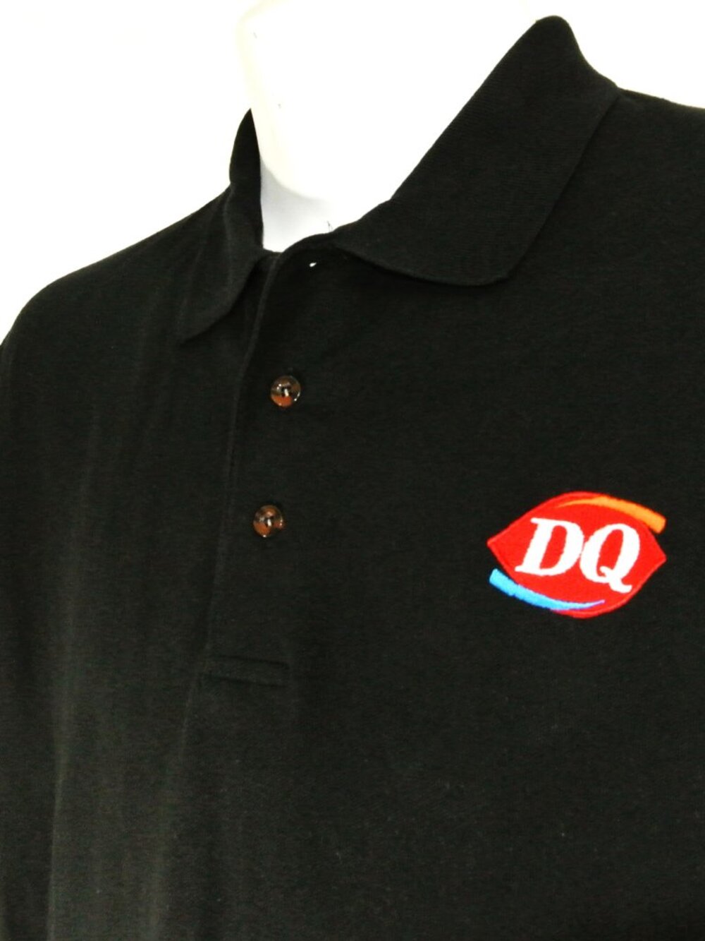 DAIRY QUEEN Ice Cream Fast Food Employee Uniform Polo Shirt Black Size M Medium